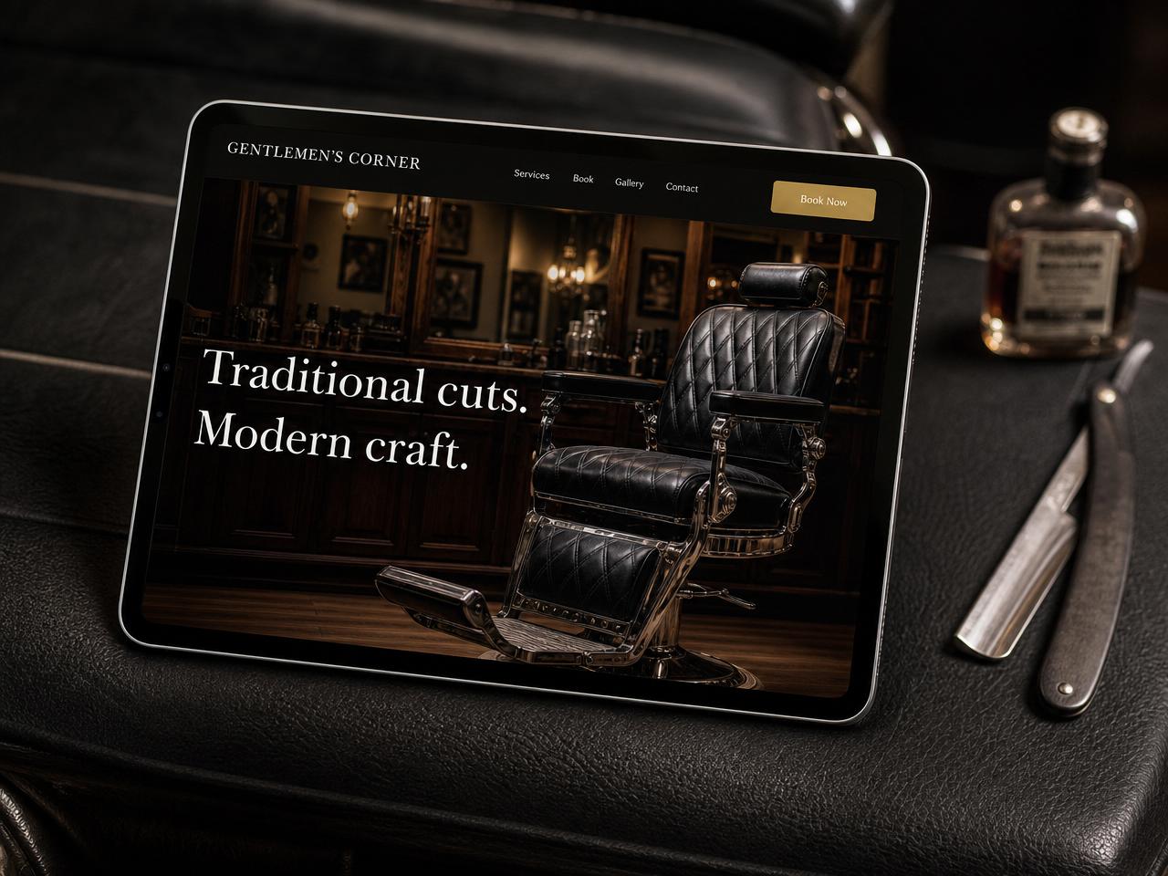 Gentlemen's Corner — Barbershop website by 513 Digital