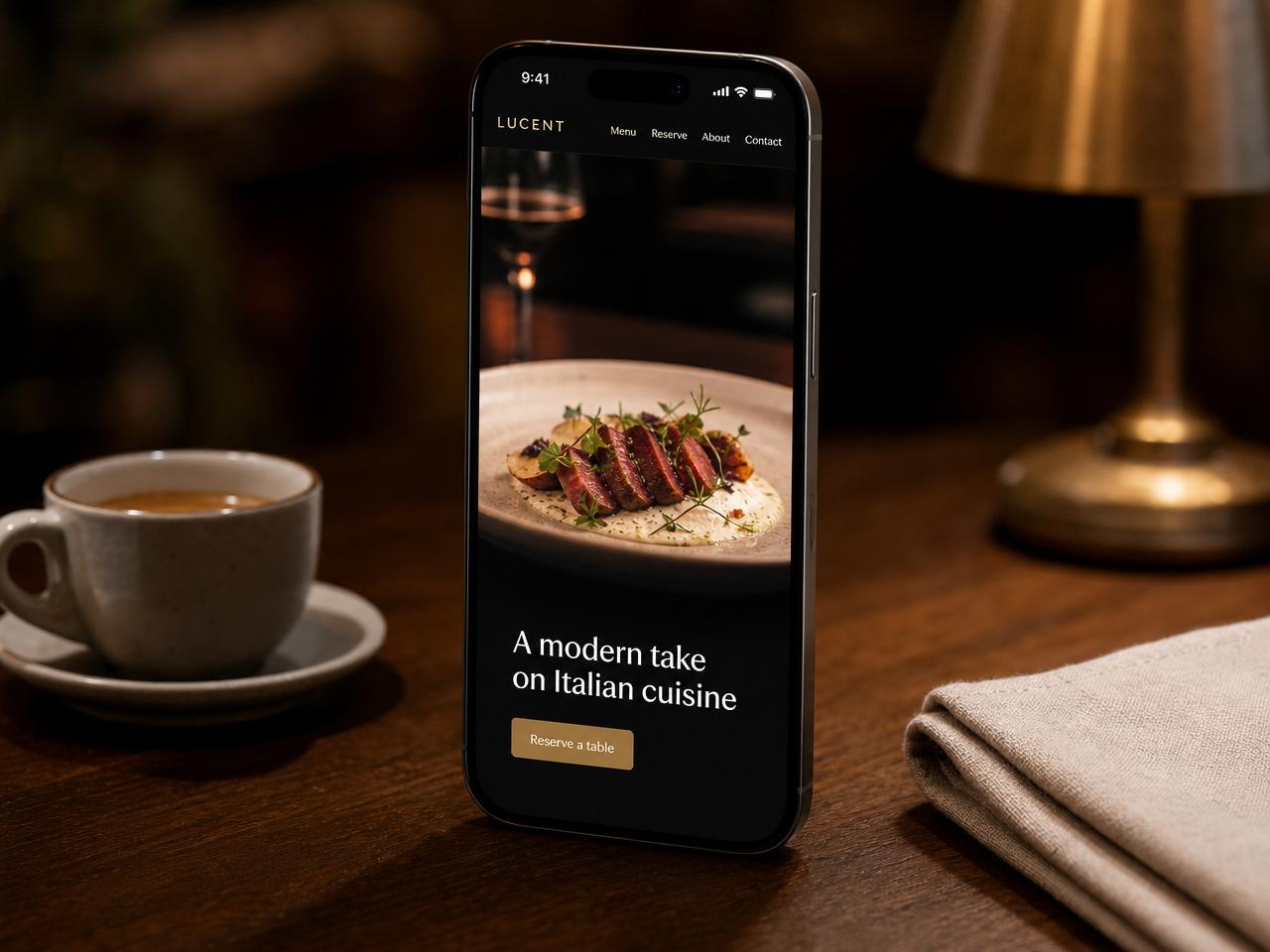Lucent Restaurant — Hospitality website by 513 Digital